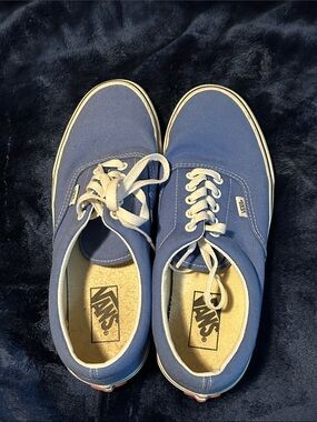 Vans Men's or Women’s Low-Top Canvas Sneakers in Blue with White Trim